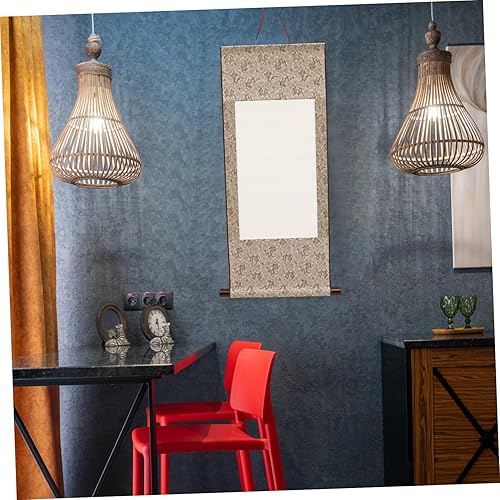 Miniatura 4 de COHEALI 2 piezas de mini pergamino en blanco para colgar en la pared, caligrafía en blanco, pergamino de arte chino largo en blanco para escribir