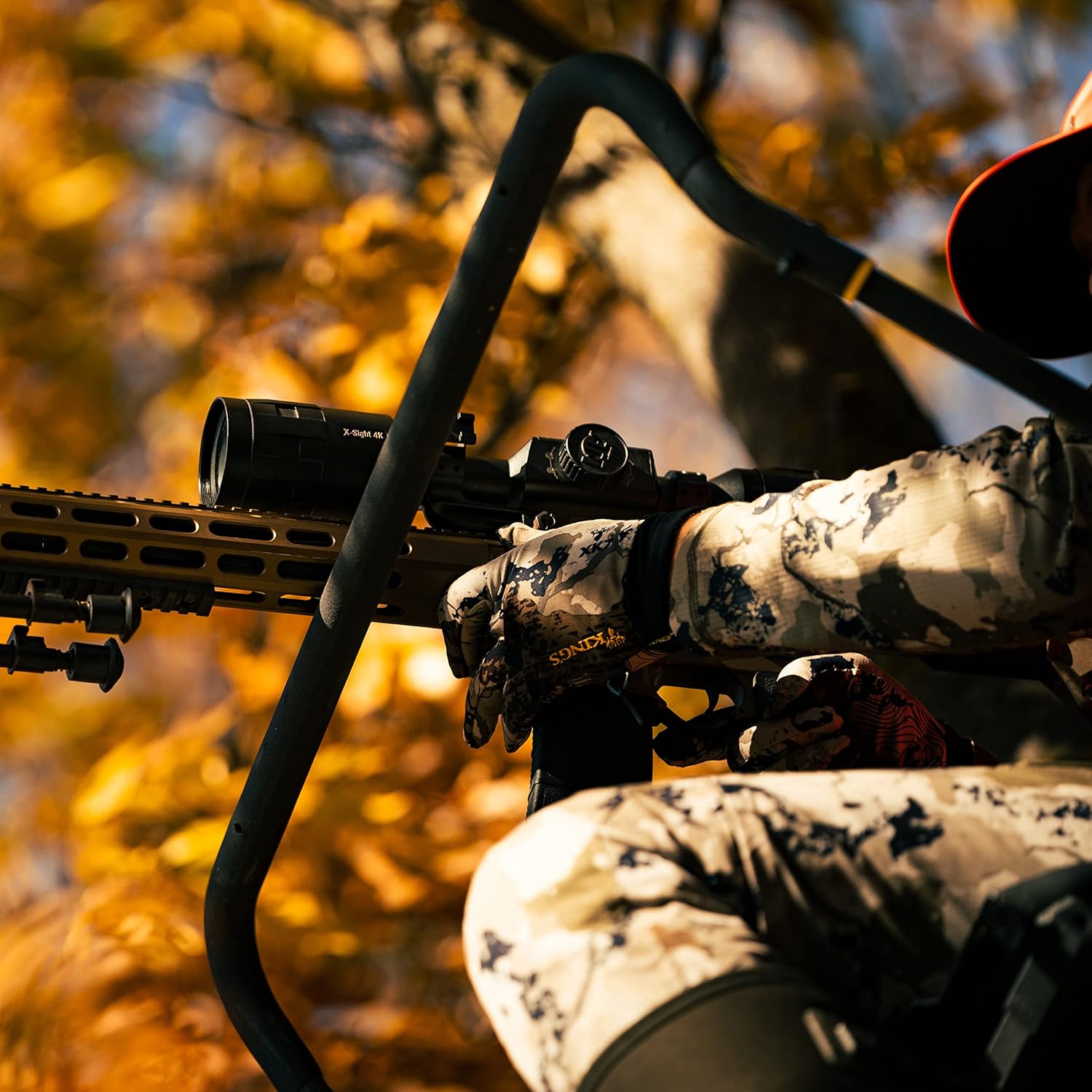 Rivers Edge® Lockdown™ Wide, 17' Height, Wide Flip-Up TearTuff™ Mesh Seat, The Ultimate Shooting Rail™, Patent-Pending Ground-Level Ratcheting Technology™, LD201