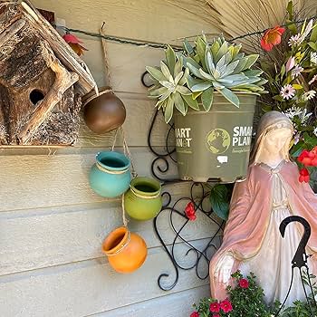 Amazon.co.jp: ミニハンギング多肉植物プランター、カラフルな