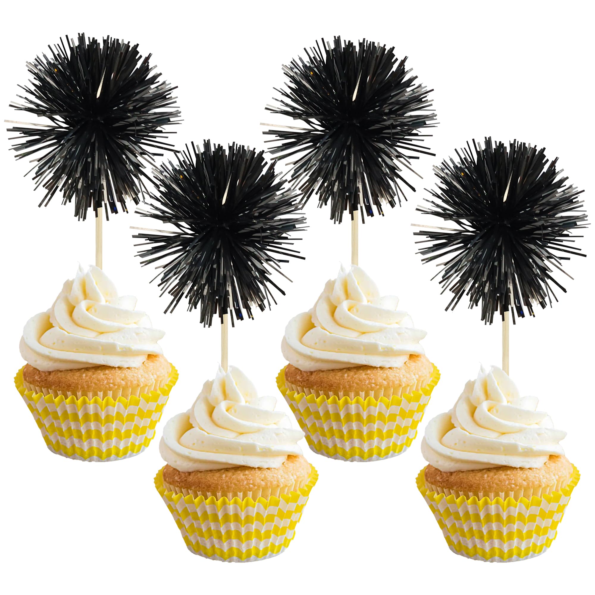 Sparkly Firework Cupcake Toppers - Birthday Party Decor -9