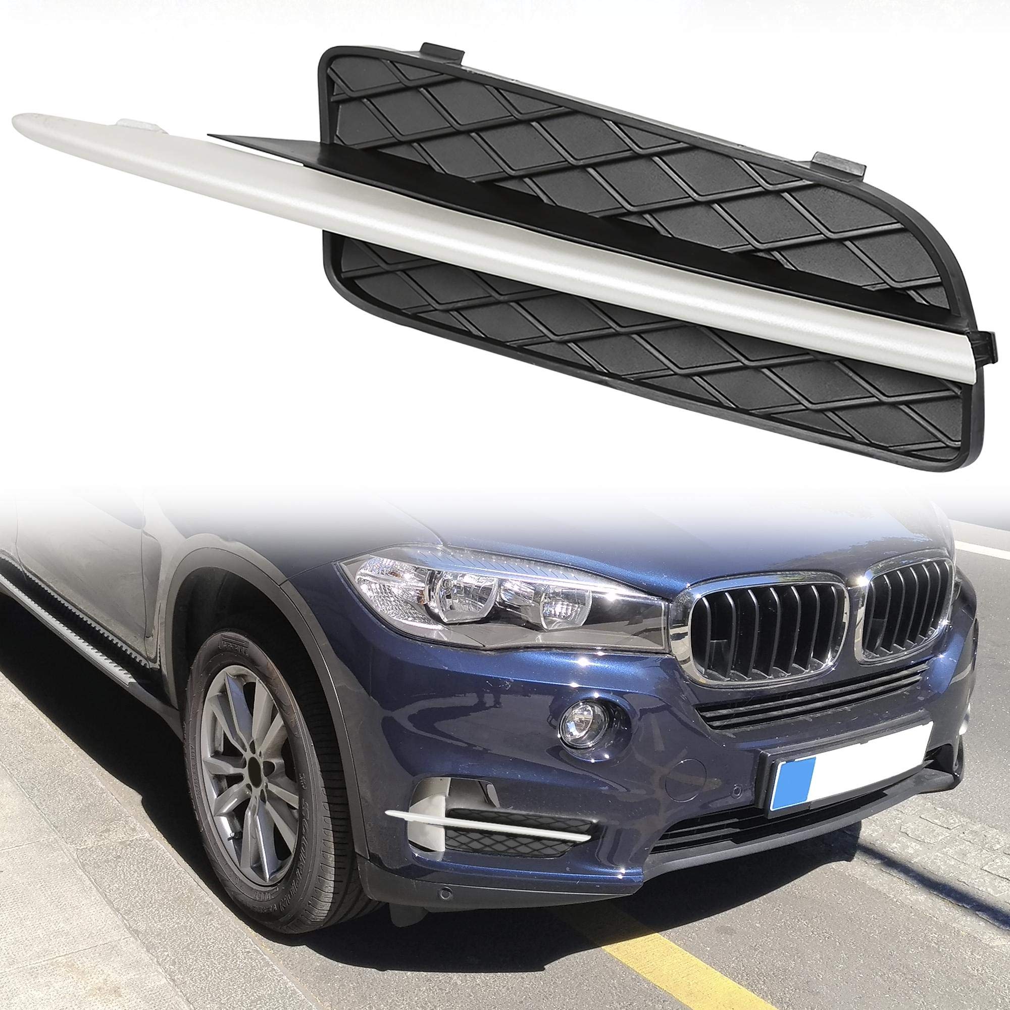 Amazon.com: X AUTOHAUX Car Front Bumper Right Side Fog Light Grill 