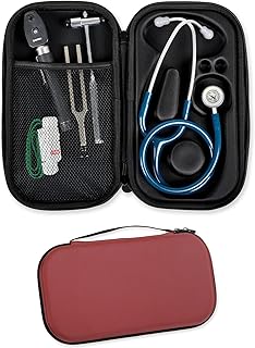 GIMA CASO PORTA ESTETOSCOPIO - Bordeaux - Estuche rígido protector de para estetoscopios tubulares