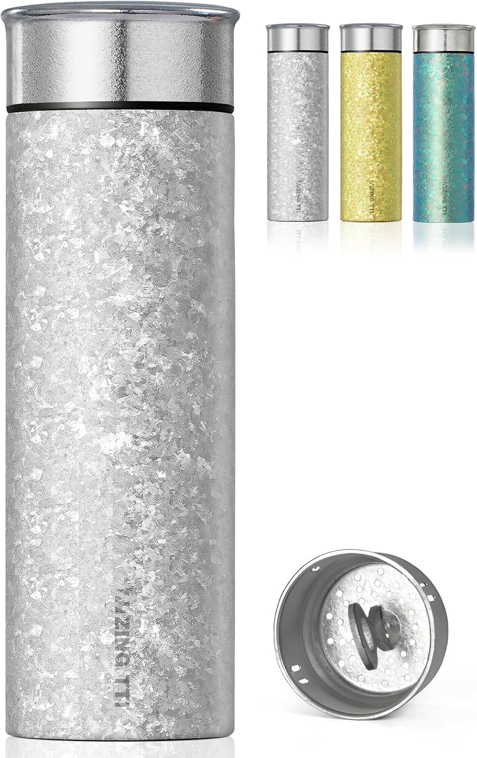 Pure Titanium Insulated Mug, Precious Metal Tea Cup, 15 oz, Double-Walled Vacuum Insulated Mug, Coffee Cup, Long-Lasting Temperature Retention, Can be Given as a Gift. (Green)