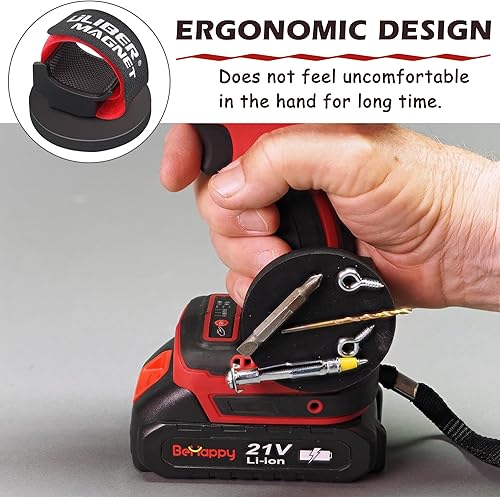 Miniatura 4 de ULIBERMAGNET Juego de 2 fundas magnéticas de alta resistencia con clip magnético fuerte para herramientas eléctricas inalámbricas, tornillos,