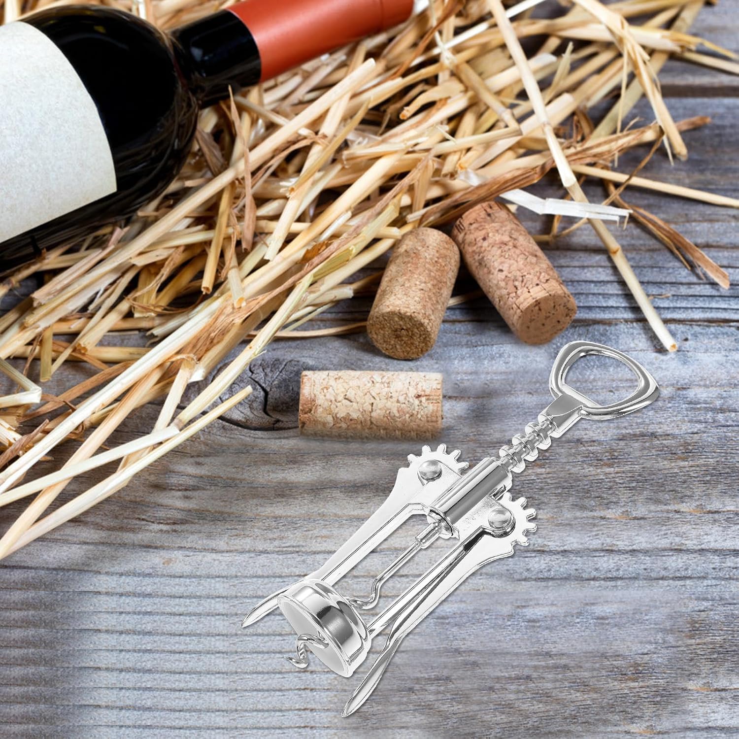 Stainless Steel Xmas Wing Corkscrew Manual Tool Wine Bottle Opener