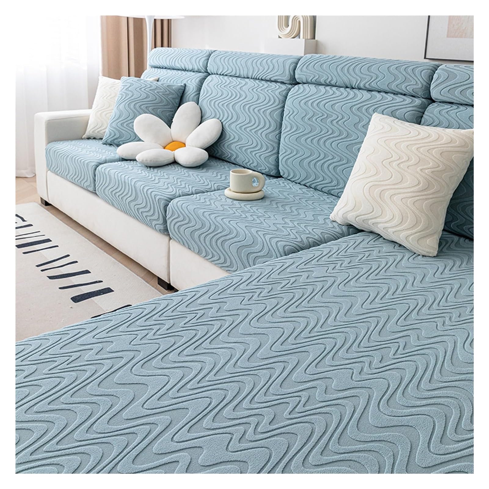 Housse de coussin de canapé extensible pour rénover un angle usé