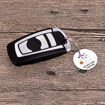 Halloween Boo Basket Stuffers for Him Her Spooky Basket Stuffers for Women Men Halloween Gifts for Girlfriend Boyfriend Couple Boo Hallo-ween Keychain Cute Ghost Horror Gifts for Husband Girls Boys