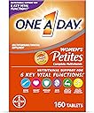 One A Day Women’s Petites Multivitamin,Supplement with Vitamin A, C, D, E and Zinc for Immune Health Support, B Vitamins, Biotin, Folate (as folic acid) & more,Tablet, 160 count
