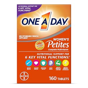 One A Day Womens Petites Multivitamin Supplement with Vitamin A C D E and Zinc for Immune Health