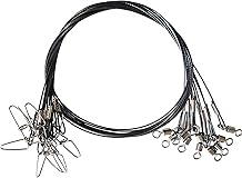 24 Leaders De Pêche Fluorocarbone – 20lb à 50lb, Eau Salée, Avec Snaps Et Pivots