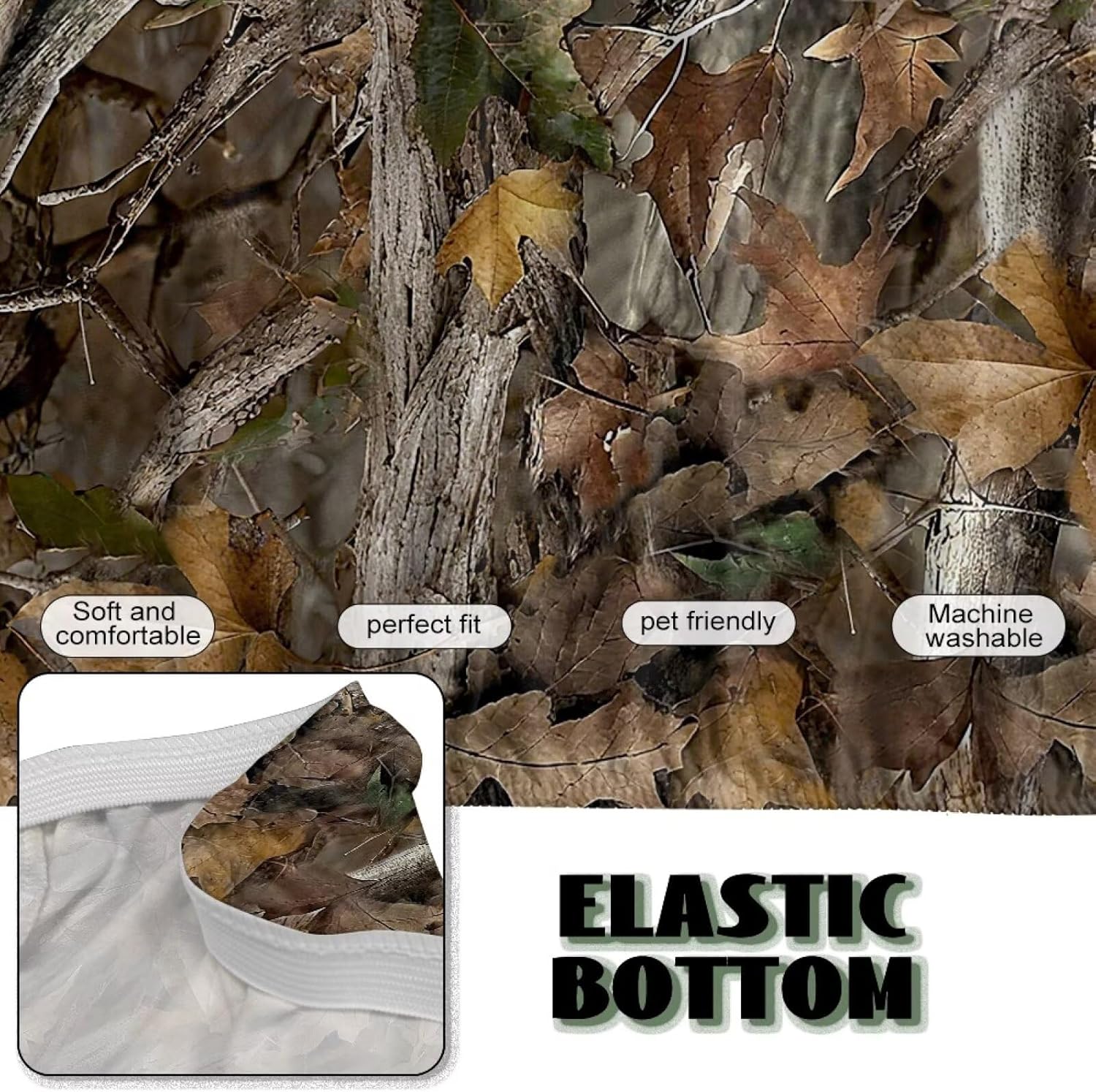 Xoenoiee Futon Sofa Bed Cover Stretch Armless Futon Slipcover Washable Elastic Sofa Couch Covers Home Furniture Protector, Retro Forest Tree Camo