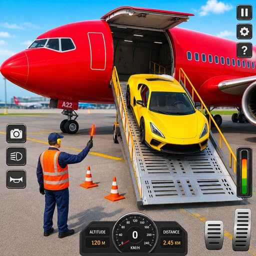 Flugzeug-Flugsimulator, realistischer Pilot, Flugzeugflug, Himmelsrennen, Offroad-Auto, Fr