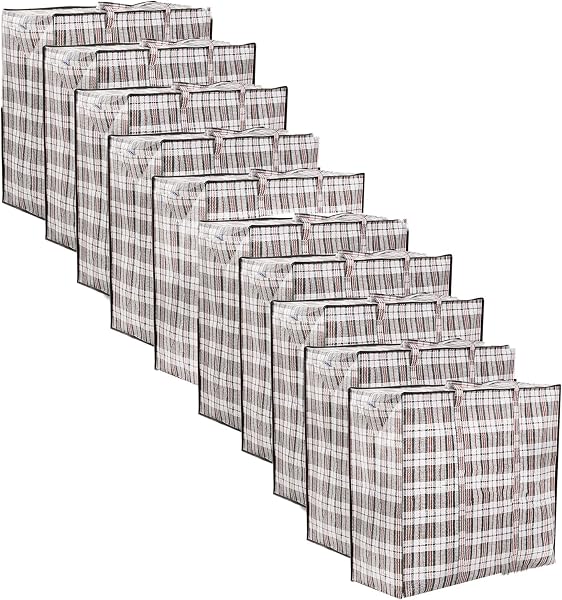 Zuvo Large Laundry Bags with Zip 10-Pack Waterproof Solution