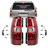 Dasbecan Rear Tail Light Assembly Compatible With 2007-2014 Tahoe Suburban Taillights With Bulbs & Wiring Harness Replaces# GM2801196 GM2800196 (Rear Left and Right Side)
