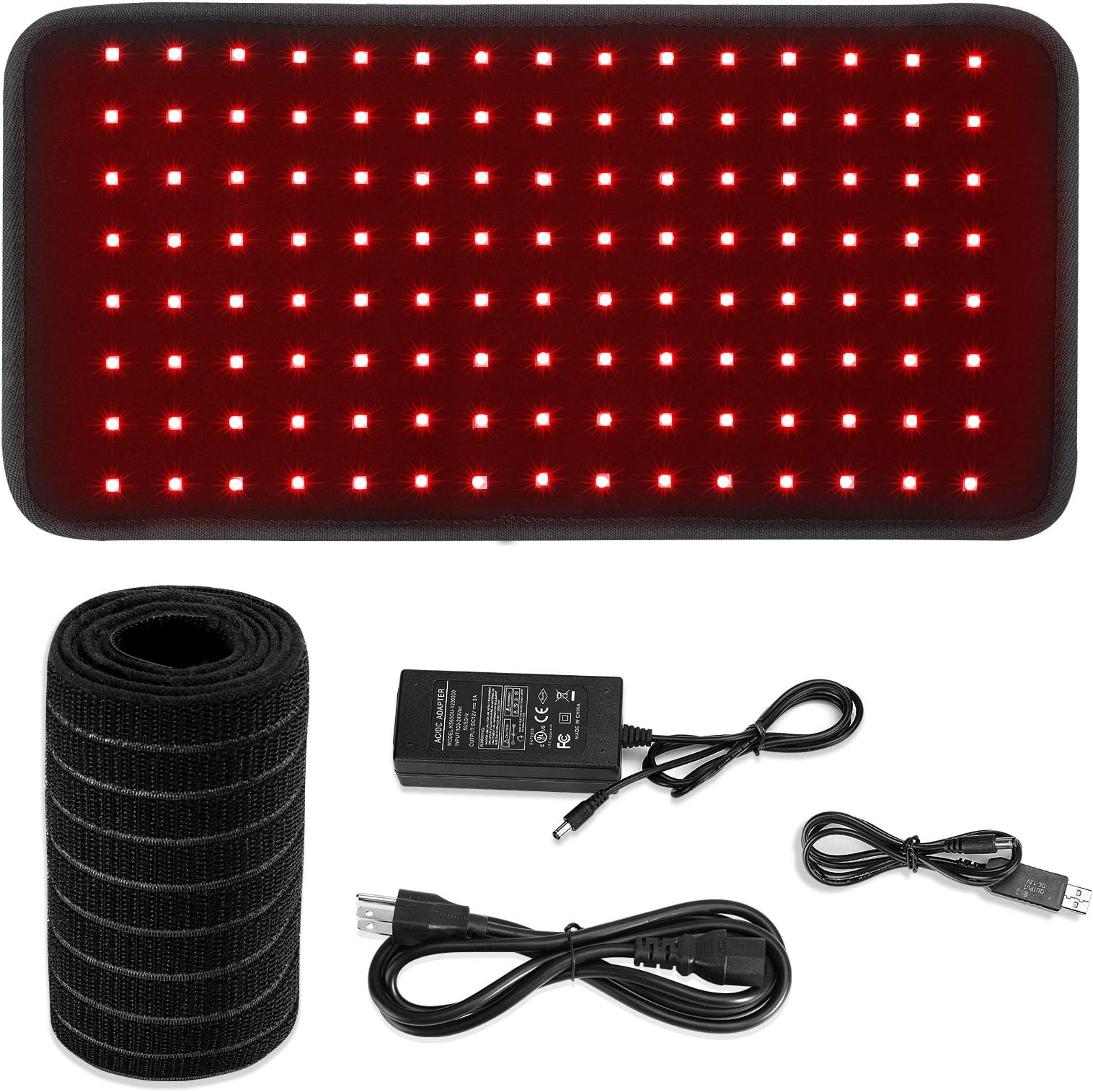 H HUKOERRed & Infrared Light Therapy Belt for Pain Relief, 660nm LED Red Light and 850nm Near Infrared Light Therapy Devices Large Pads Wearable Wrap for Pain