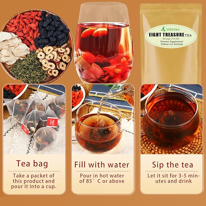 Té de Ginseng 8 Tesoros 20 Saquitos Riñón Hombre miniatura 7