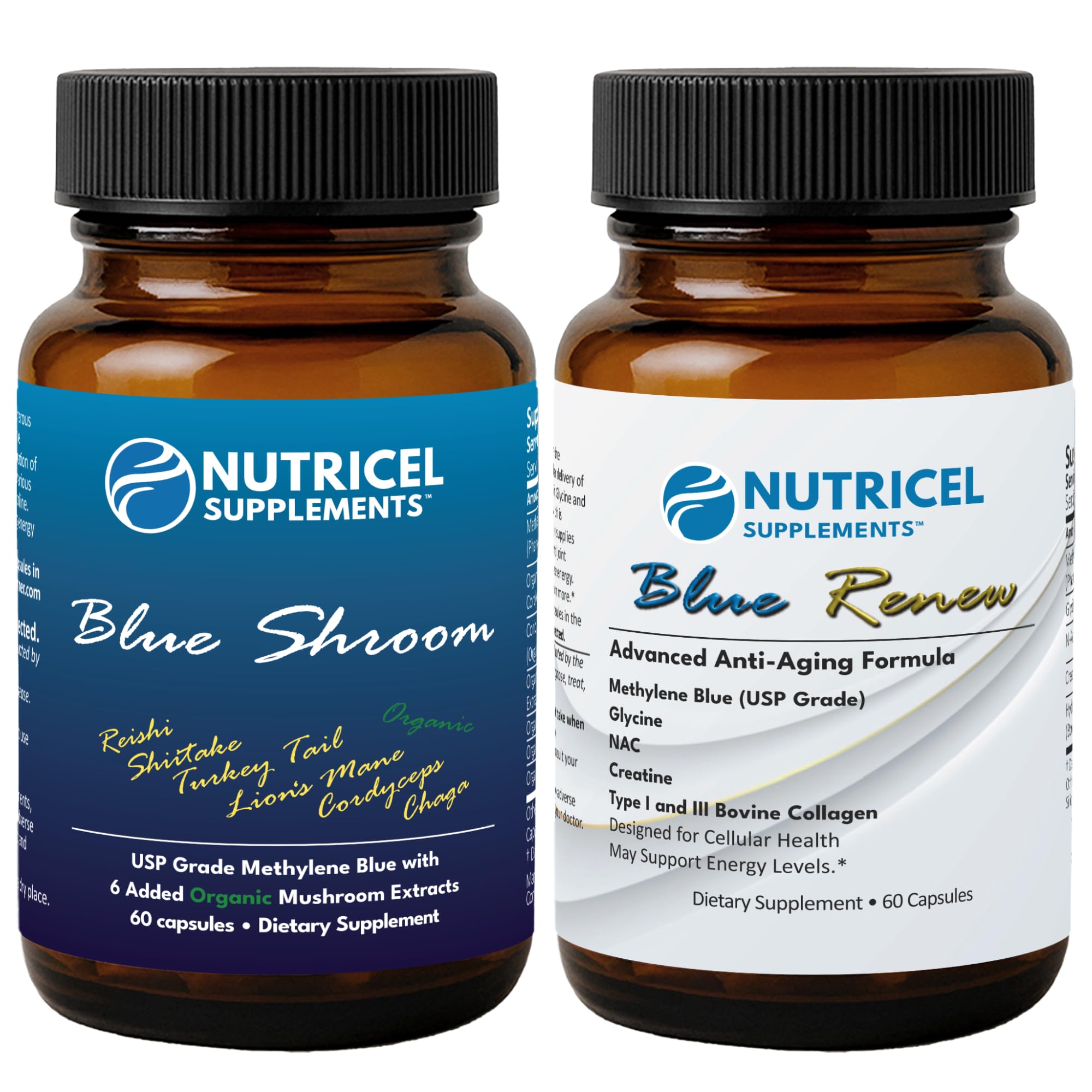 Bundle - Methylene Blue Pharma Grade Supplements for Energy, Brain Fuel, Memory, Focus, Clarity, Anti-Aging