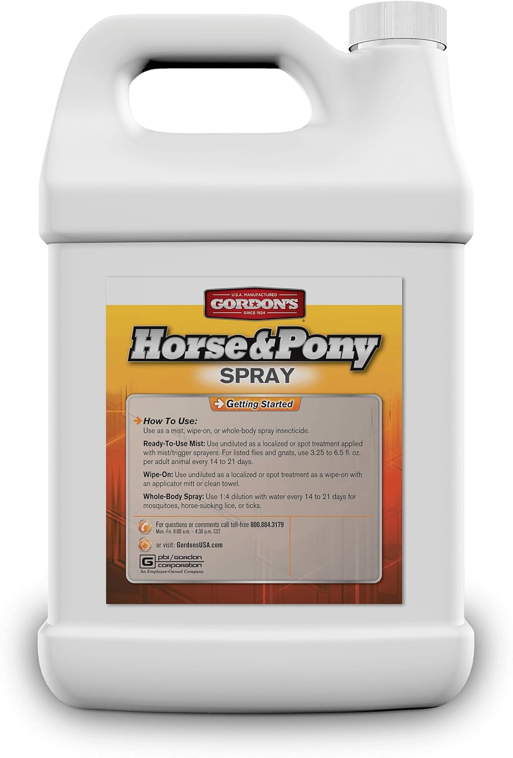 GORDON'S Horse & Pony Spray, 1 Gallon, 7681072