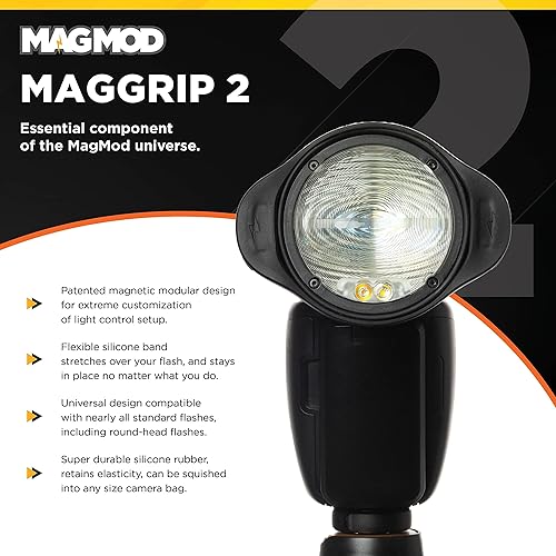 Miniatura 4 de MagMod MagBounce 2 y MagGrip 2  Paquete de difusor de flash de luz rápida para cámara  Juego de iluminación modular para cámara