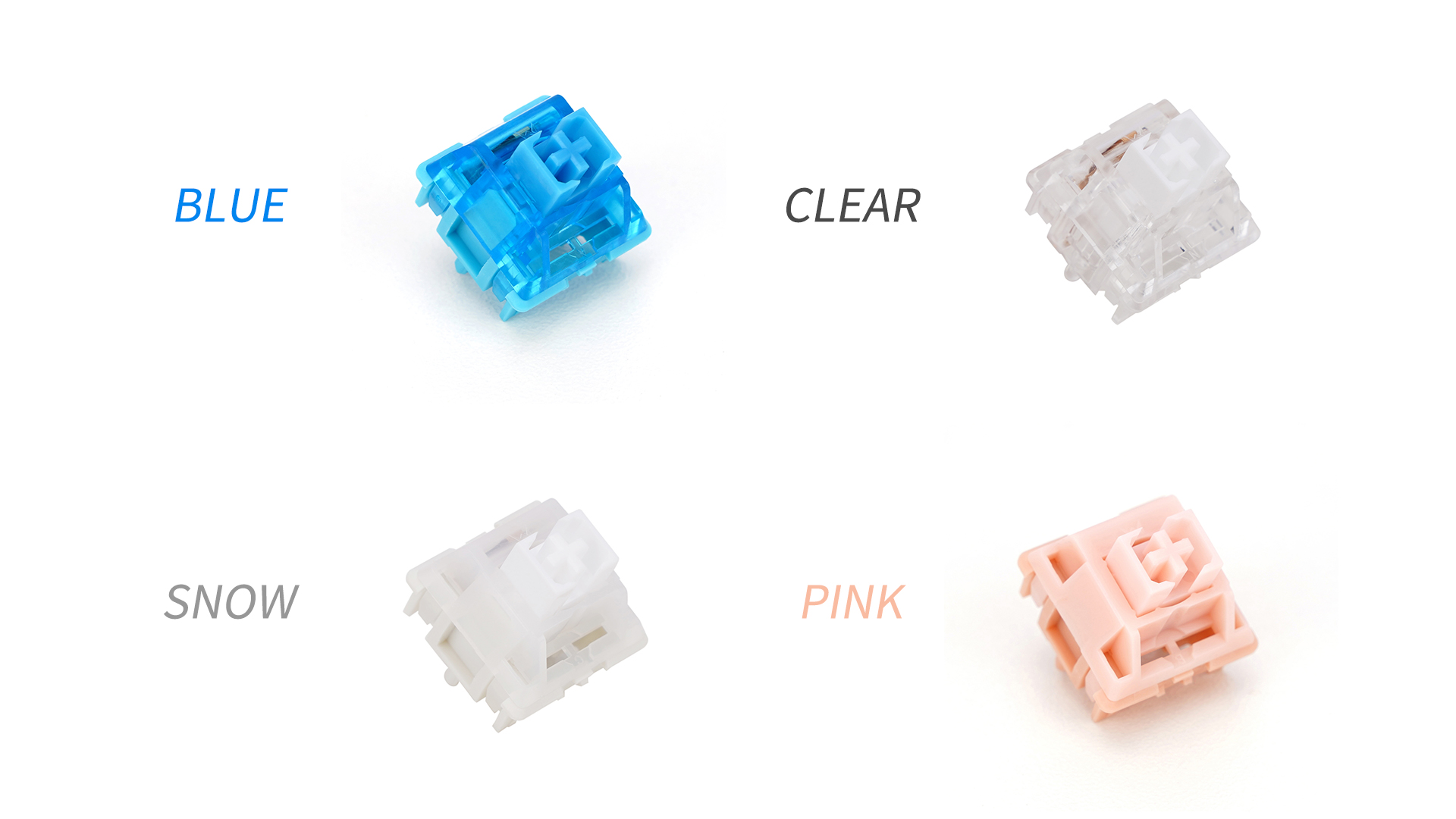 Image of MELETRIX Chilkey WS Quartz Linear Switch 5-Pin Hotswap Pre-Lubed, PC Housing for RGB, Mechanical Keyboard Switch for DIY Custom Builds, Keyboard Switches 5 Pins PCB Mount Lubed Switches Clear (35pcs)