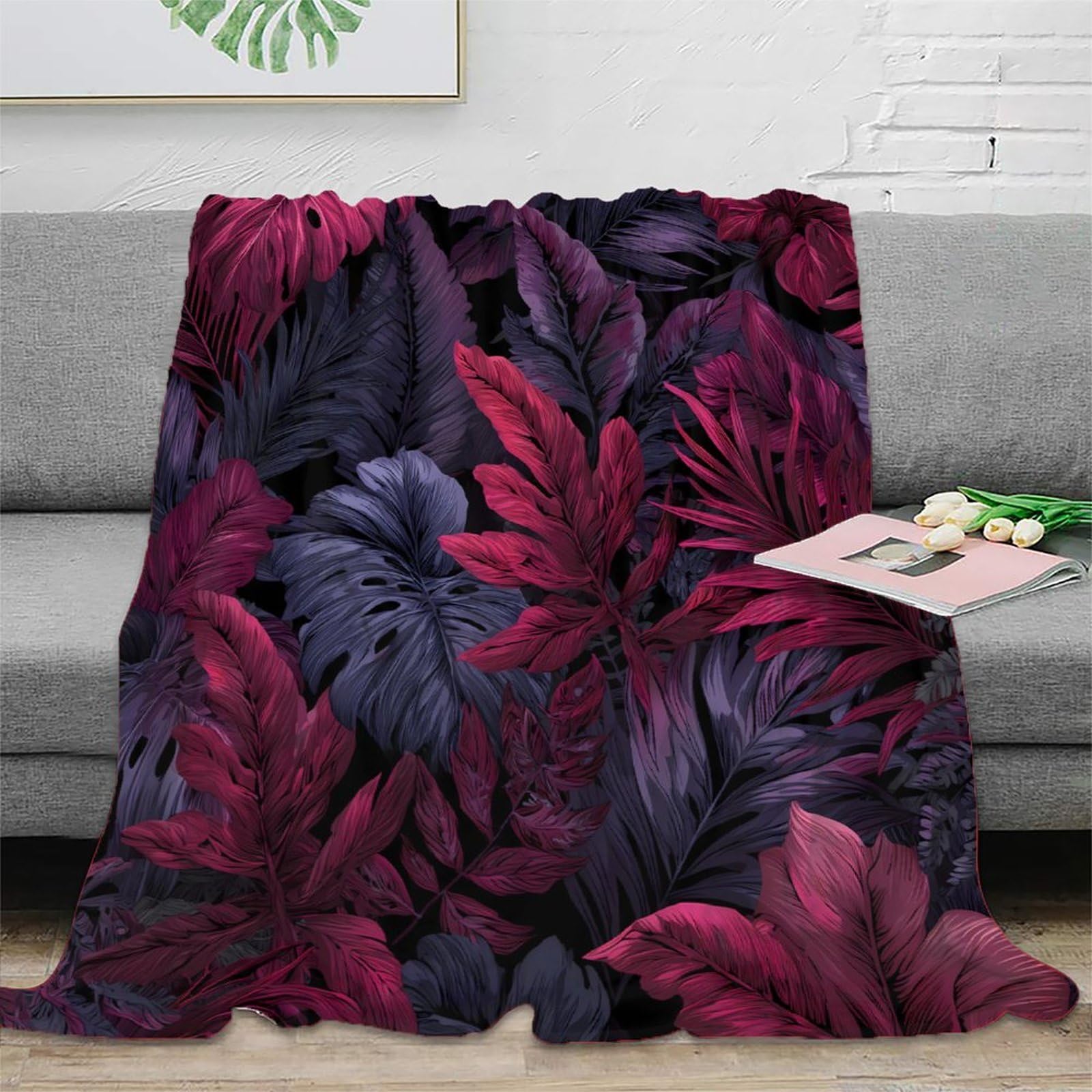 Cadeau anniversaire amoureux couverture tropicale 3D microfibre douce 150x200
