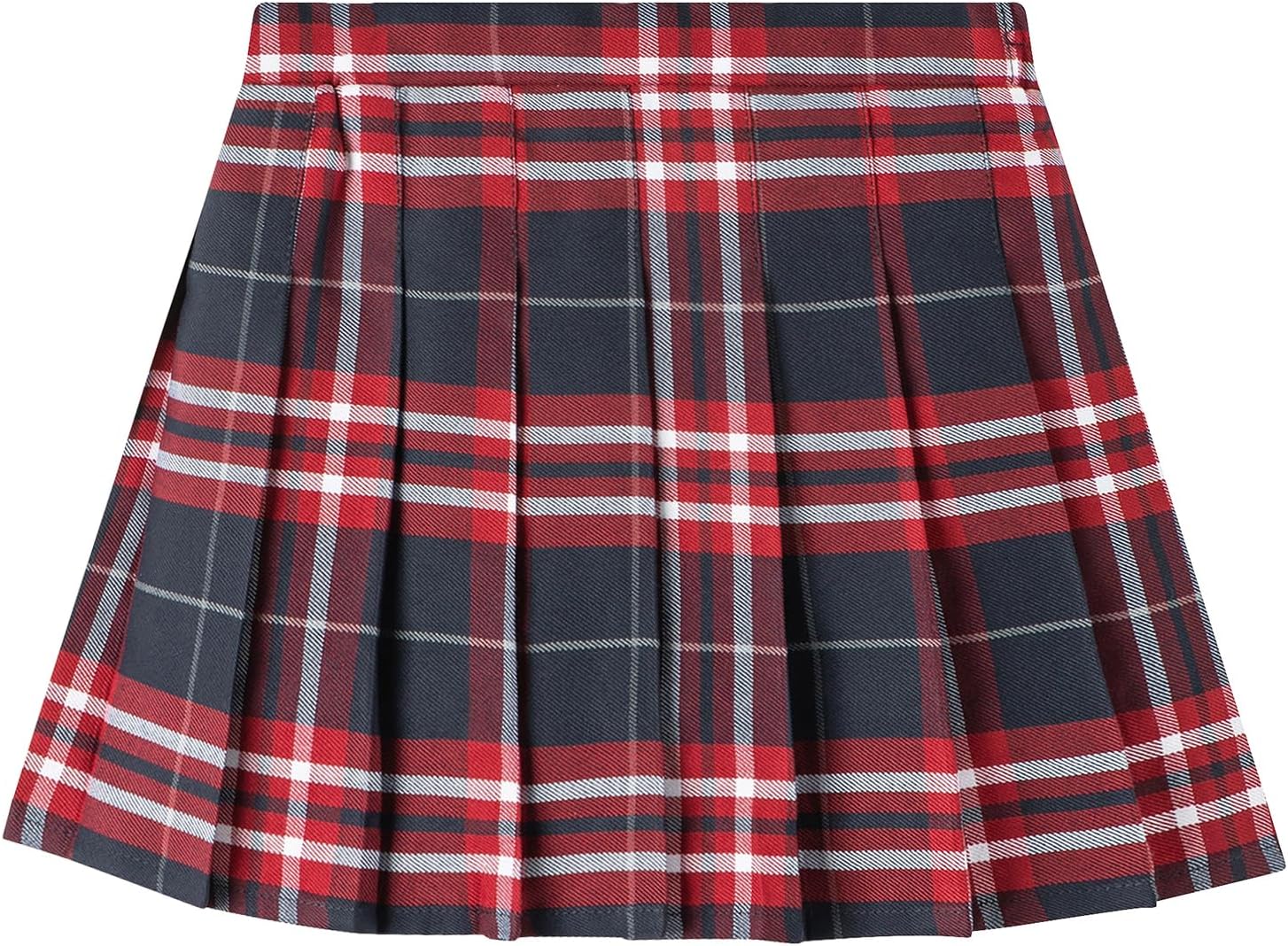 HILEELANG Girl School Uniform Pleated Scooter Skirt with Under Shorts Pull On Elastic Waist Skirt - Image 4