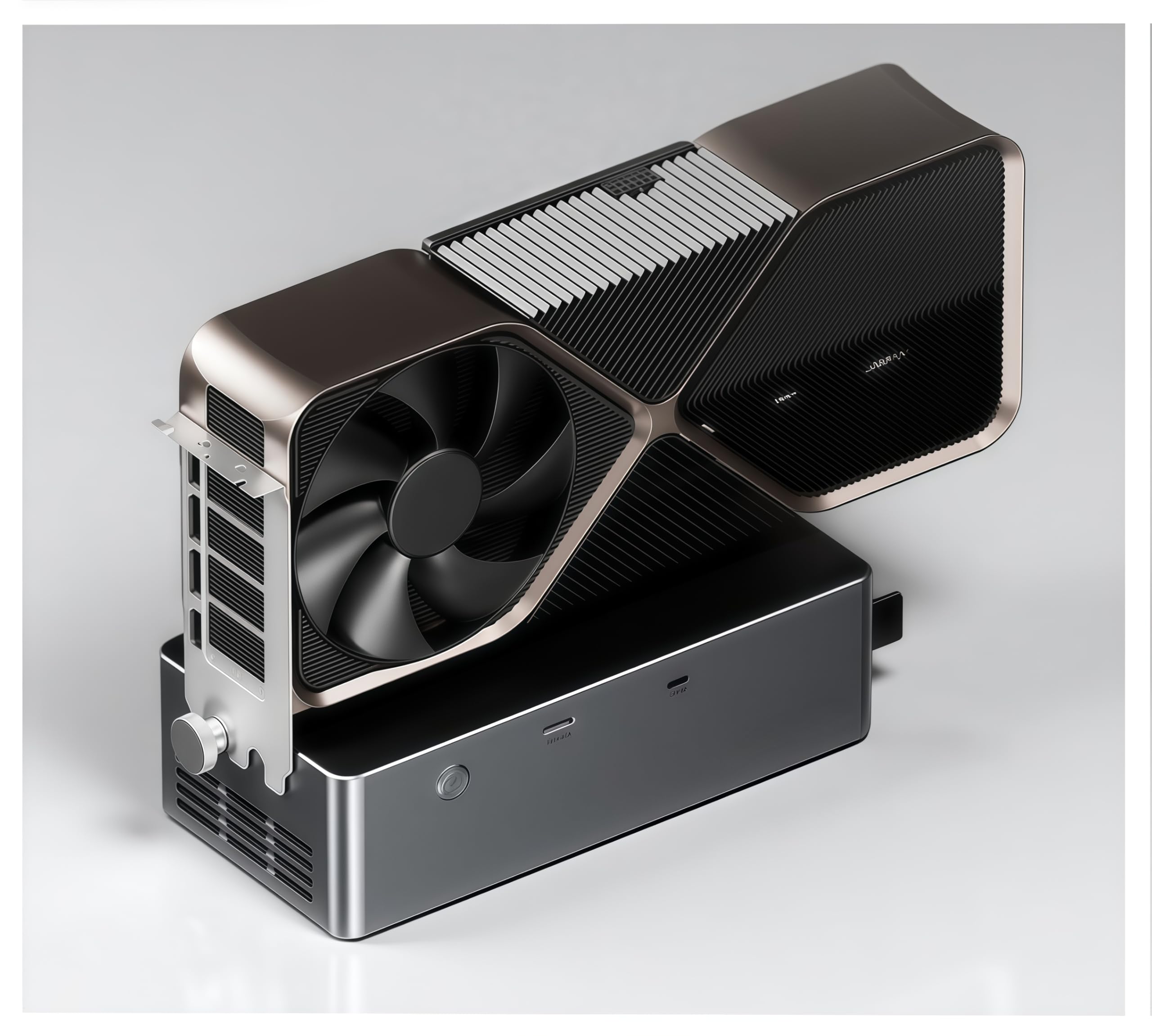 Tosuny Zewnętrzna Stacja Dokująca GPU, Stacja Dokująca Karty Graficznej z Zasilaczem 800 W, łączność Oculink i USB4, Obsługa Procesora Graficznego o Mocy do 600 W do Edycji Wideo W (Wtyczka brytyjska)