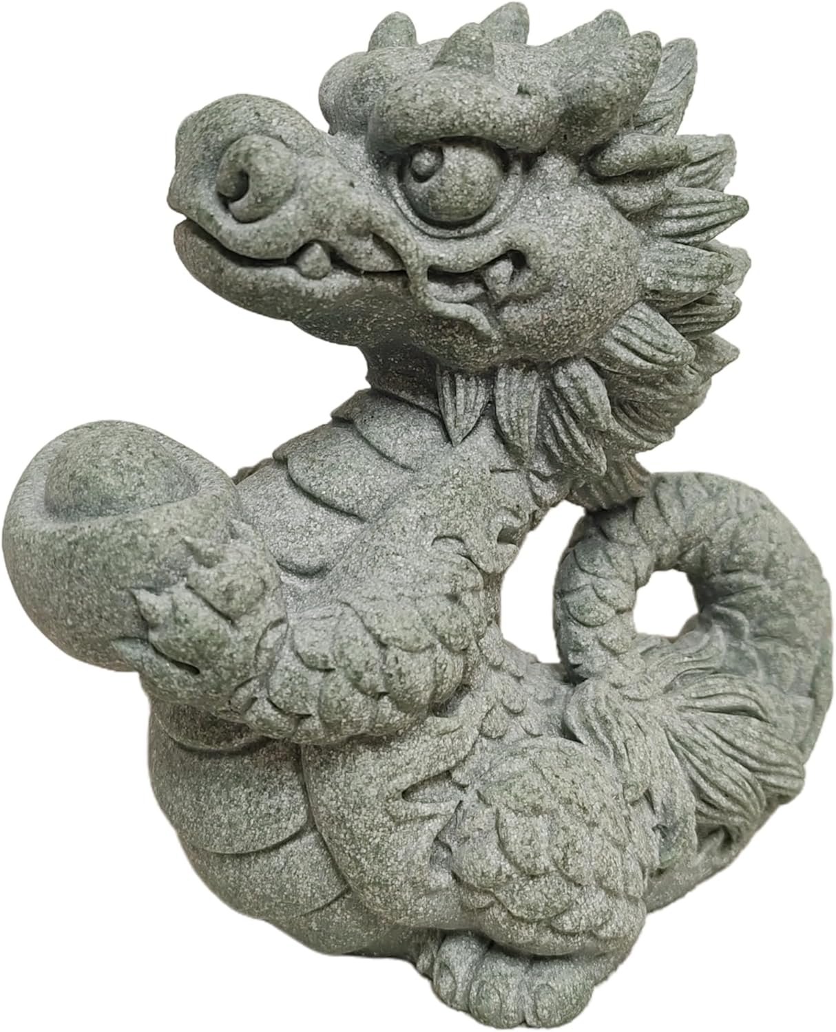 4.3 inch Dragon Statue Decoration,Dragon Garden Decoration,Chinese Dragon Fish Tank Decoration,Office Bookshelf Desk Centerpiece Creative Decoration,Simple Decoration,Good Luck Gift