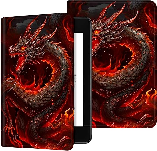 Funda para Kindle de 6 pulgadas (11 generación 2022) lector de libros electrónicos, funda delgada y ligera de piel sintética con función de