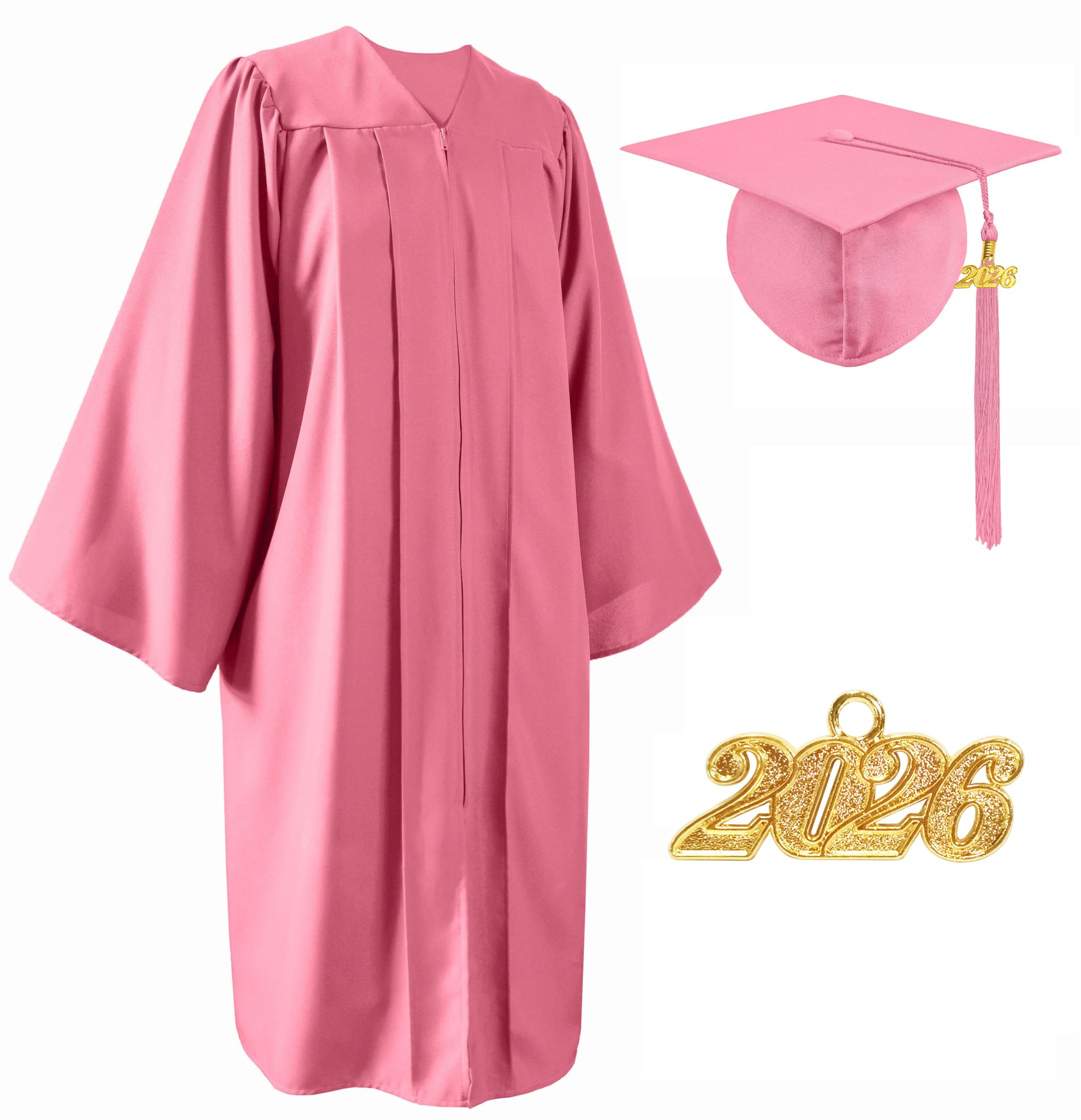 Matte Graduation Cap and Gown Set 2026 for High School and College