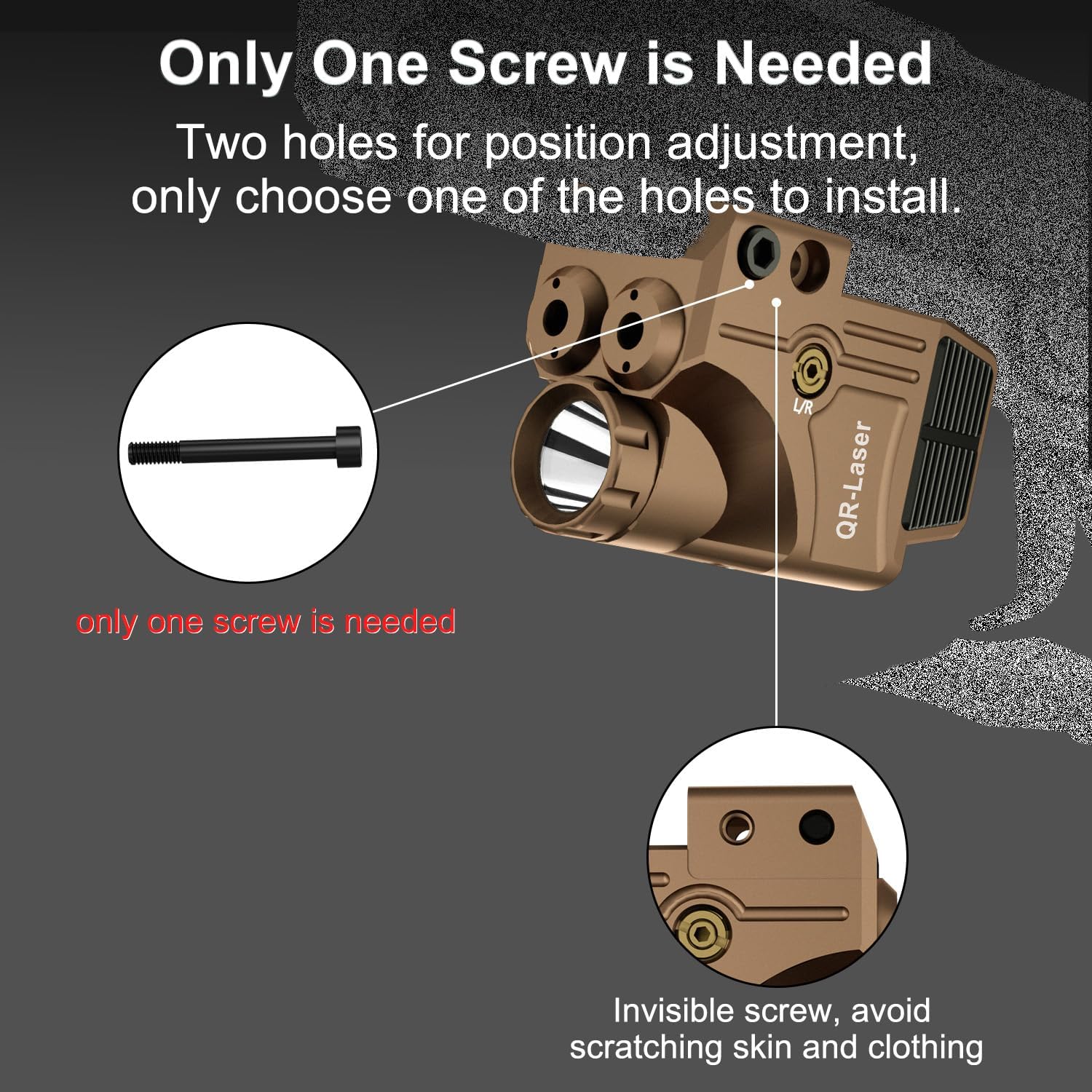 3 in 1 Purple Blue Laser Light Combo, 800 Lumens Tactical Flashlight Laser Sight, Built-in USB Rechargeable Battery, Adjustable Compact Tactical LED Light Laser Beams for Handguns with a Rail