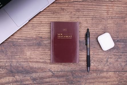 NIV, New Testament with Psalms and Proverbs, Pocket-Sized, Paperback, Burgundy, Comfort Print