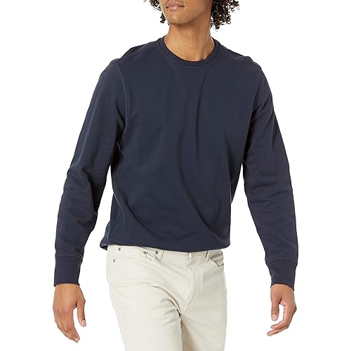 Amazon Essentials Men's Long-Sleeve Lightweight French Terry Crewneck Sweatshirt