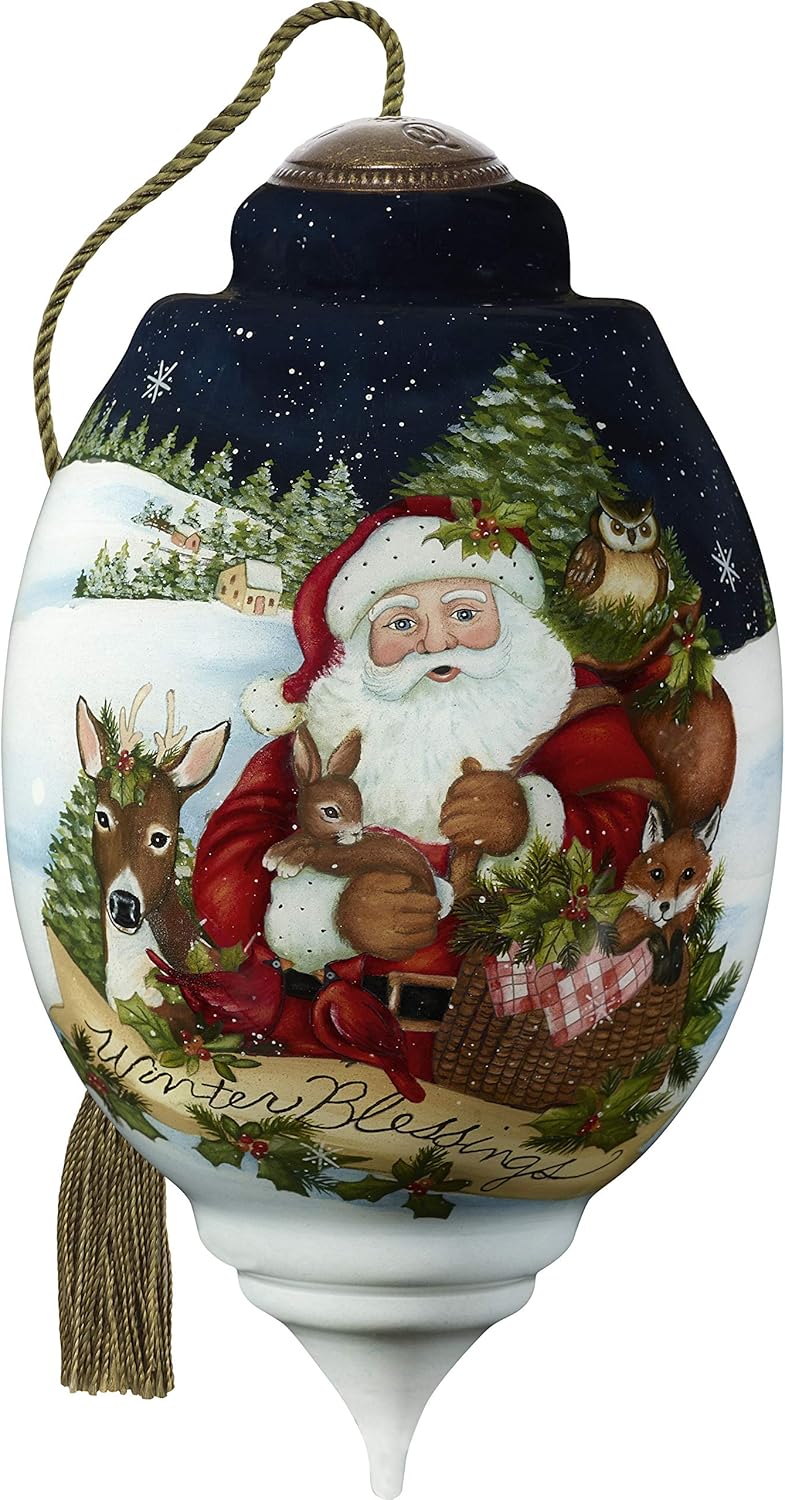 Prоduсt Dеаl Precious Moments Limited Edition Santa in Snow with Animals Ornament, Multi