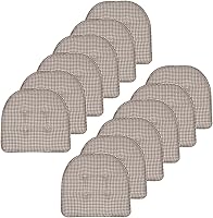 Vista 27 de Sweet Home Collection - Cojín de espuma viscoelástica para silla con capitoné, antideslizante, parte trasera de goma, en forma de U, 17 x 16 Gris