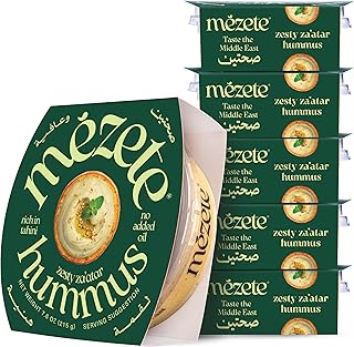 Mezete Authentic Middle Eastern Hummus | Zesty Za'atar(Thyme) | All-Natu...