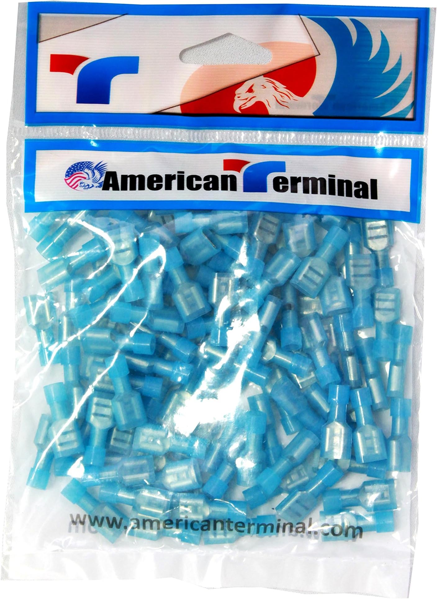 American Terminal E-FFB250N-100 16/14-Gauge Economy Nylon Fully-Insulated Female Quick Disconnects