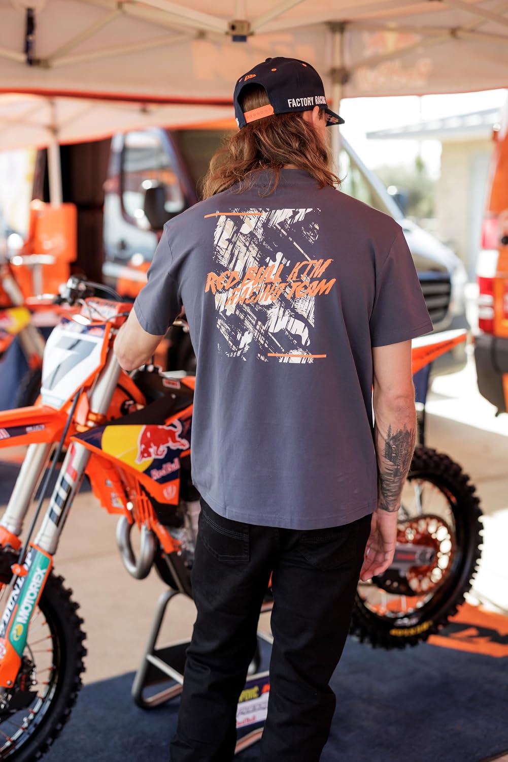 KTM Red Bull Apex Men's T-Shirt, Navy/Orange