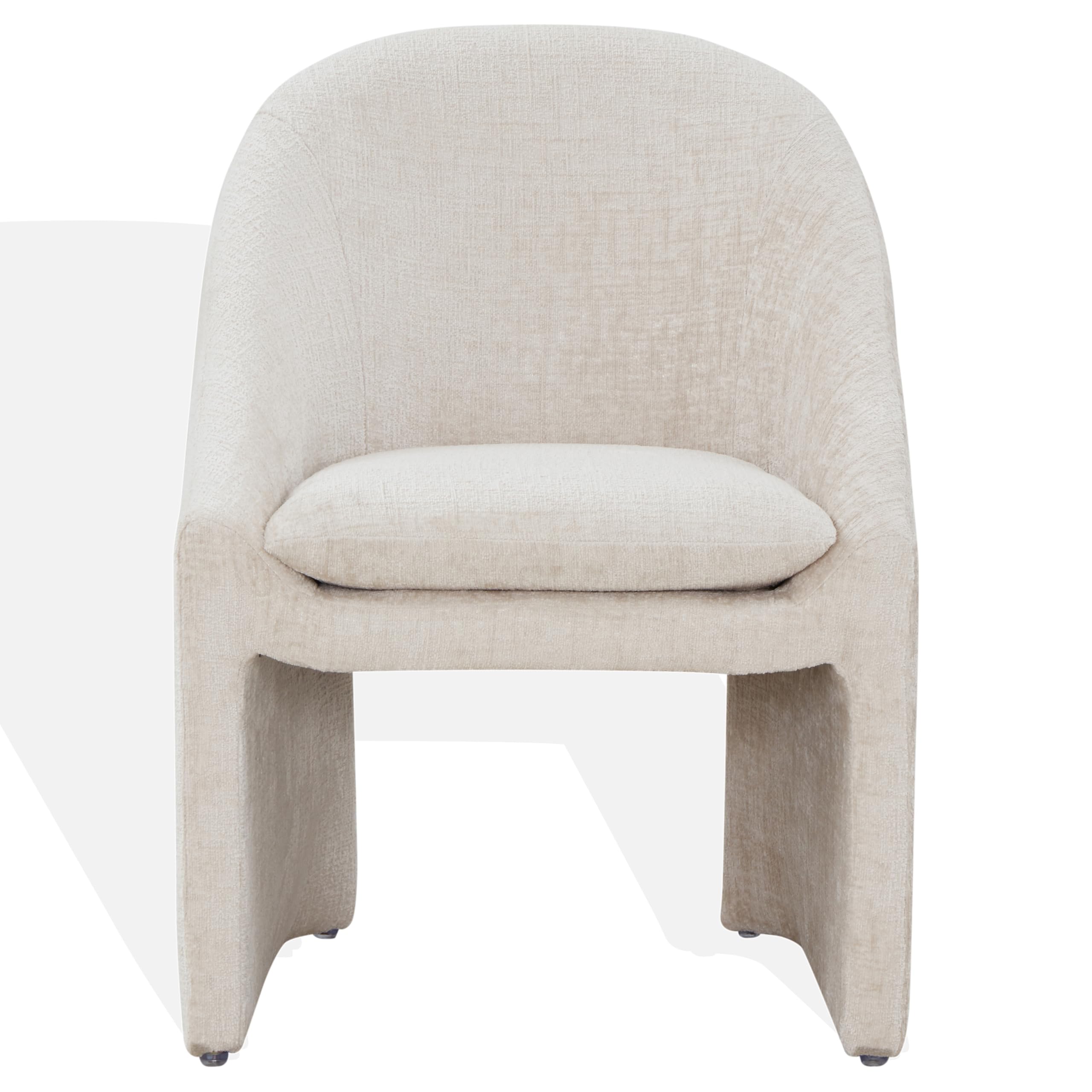 SAFAVIEH Couture Collection Kagan Cream Chenille Dining Chair (Fully Assembled)