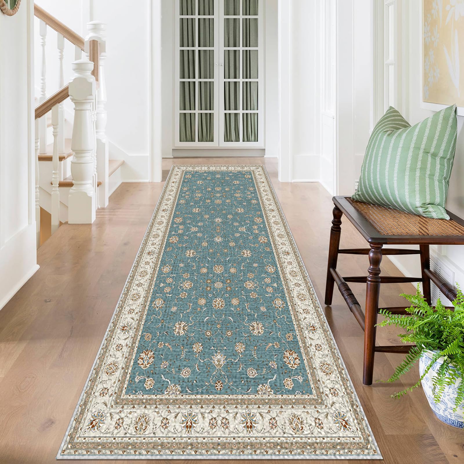 Dywan Chodnik Długi Korytarz 100 x 240 cm Dywan Kuchenny Lavabil Runner Kuchnia Korytarz Antypoślizgowe Dywaniki Chłonne Wejście Chłonny Dywan Przedpokój do salonu, sypialni