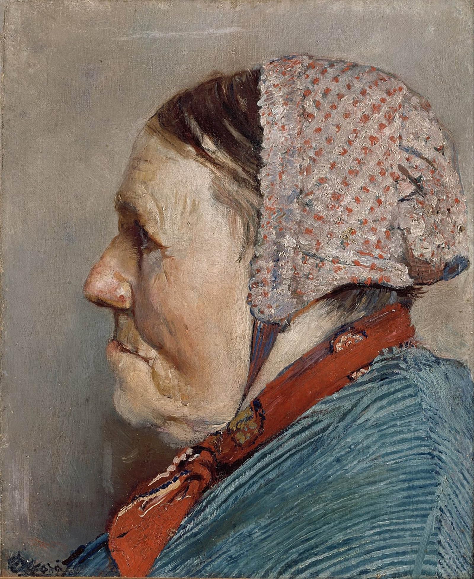 RZHRHJES Retro Picture Portrait Oil Painting Modern Wall Artwork Ane Gaihede by Christian Krohg Canvas Poster for Home Decor 60x90cm