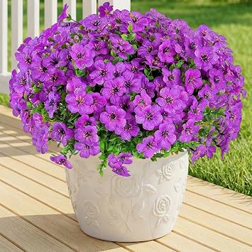 13 Bundles Artificial Flowers for Outdoors Spring Decoration