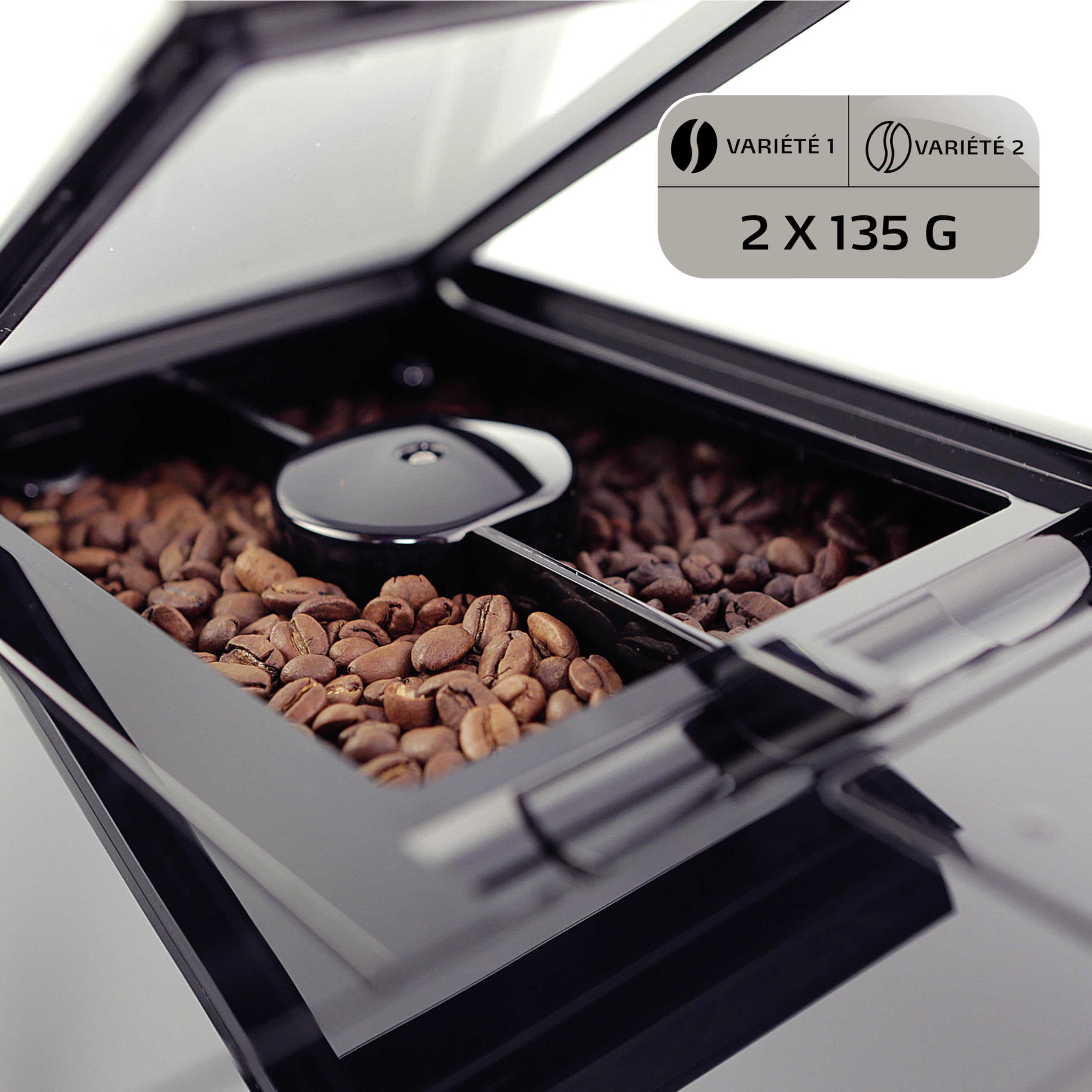 Melitta Barista T Smart Argent, Machine à Café à Grains avec Broyeur et Système One Touch, Mode 1 à 2 Tasses, Cafetière Connectée, Écran Couleur TFT, F831-101