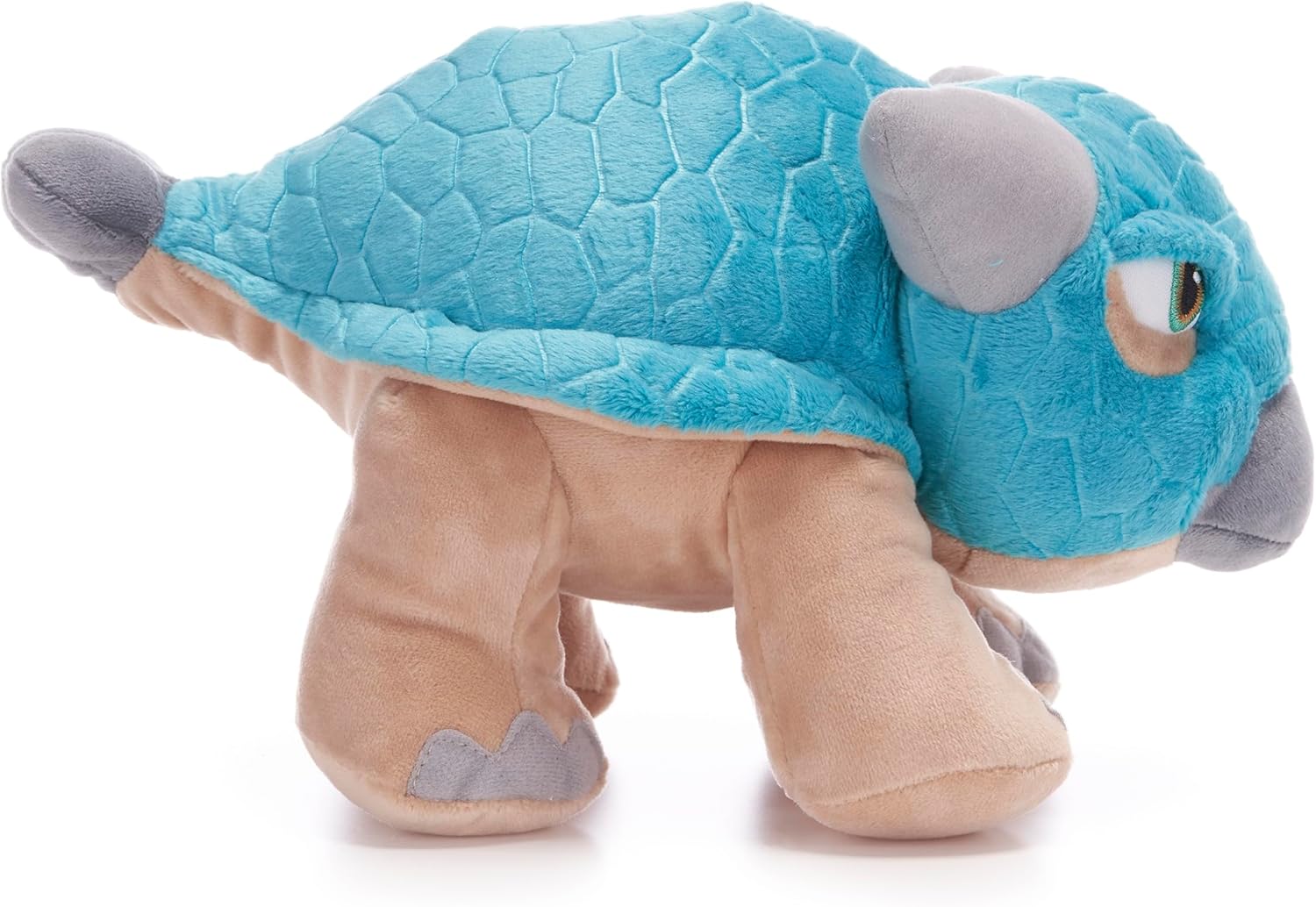 Posh Paws Jurassic World Camp Cretaceous 10" (25cm) Bumpy Ankylosaurus Dinosaur Soft Toy, Green, 49008