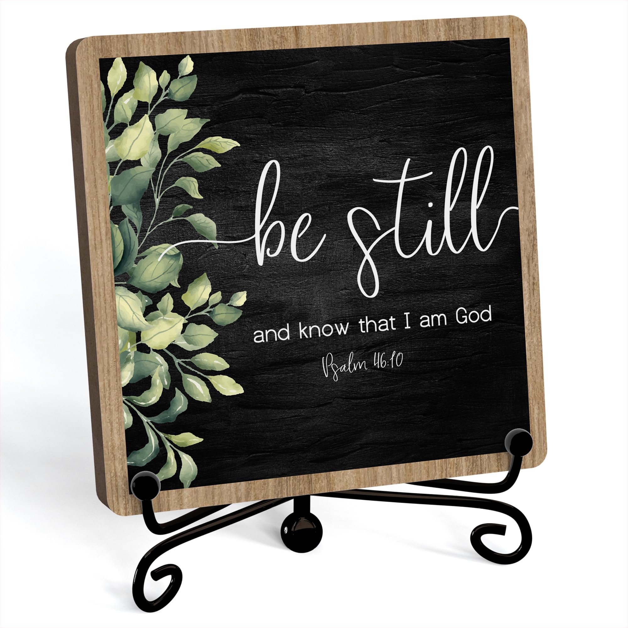 Inspirational Christian Desk Decor Be Still And Know That I Am God Sign Desk Decorations For Office Home