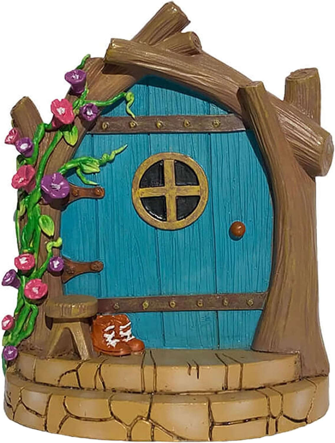 Blue Turquoise Fairy Door - Miniature Garden Building for Fairy & Gnome Garden Decor