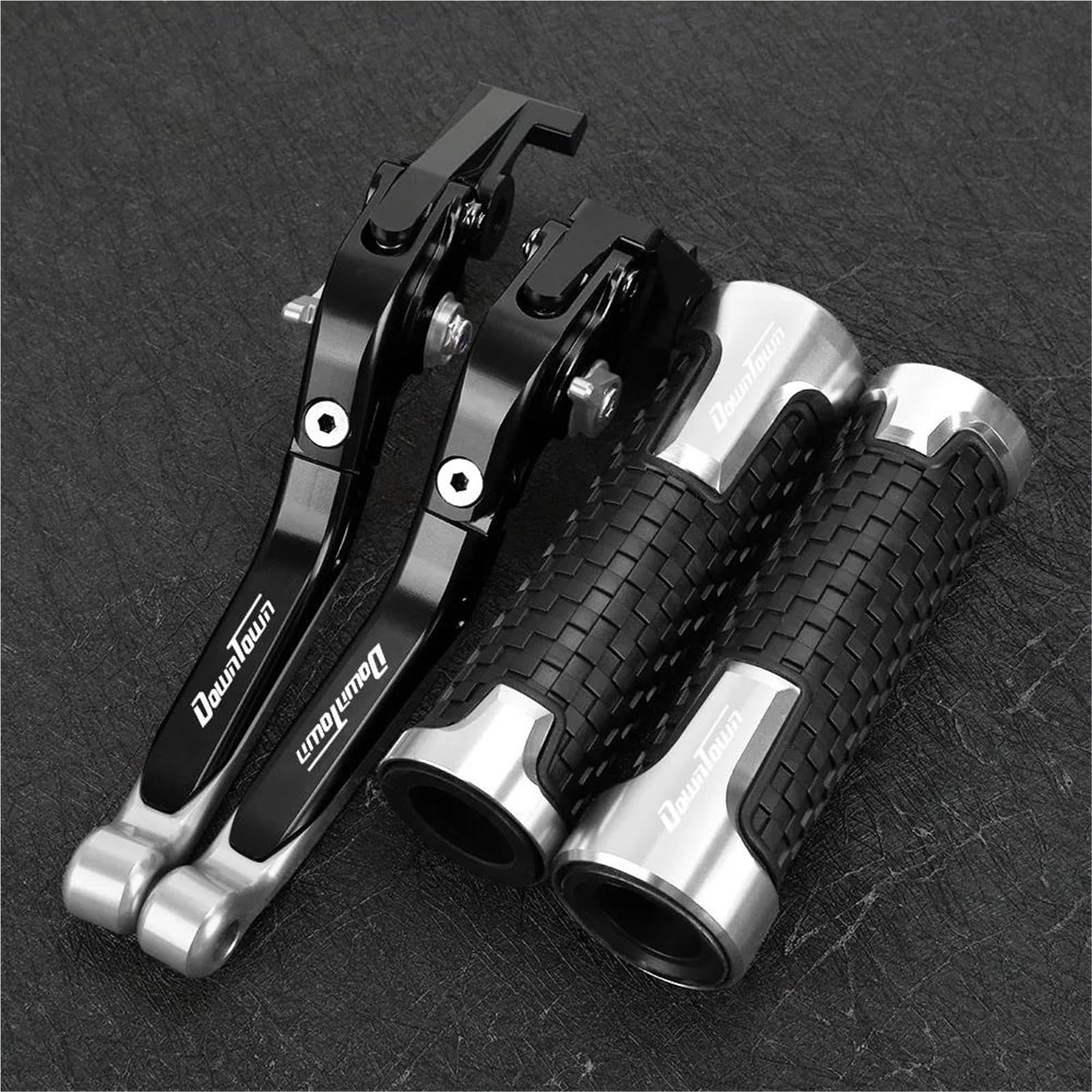 GQUIKGW Replace Pivot Clutch Levers Control Handles Motorcycle Parts Brake Lever Adjustable for KYMCO Downtown 125i 200i 300i 350i(Black4)