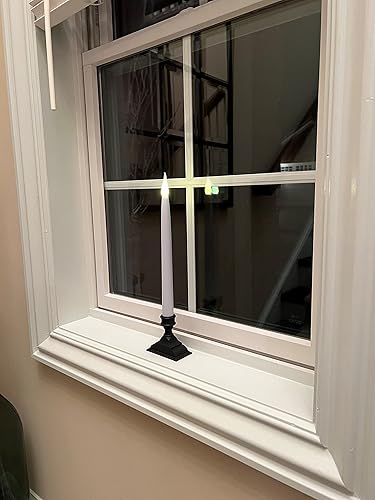 Miniatura 7 de 612 Vermont VT-1660P-4 - Velas LED de ventana con temporizador (6 encendido18 apagado), llama parpadeante LED dual blanca cálida patentada