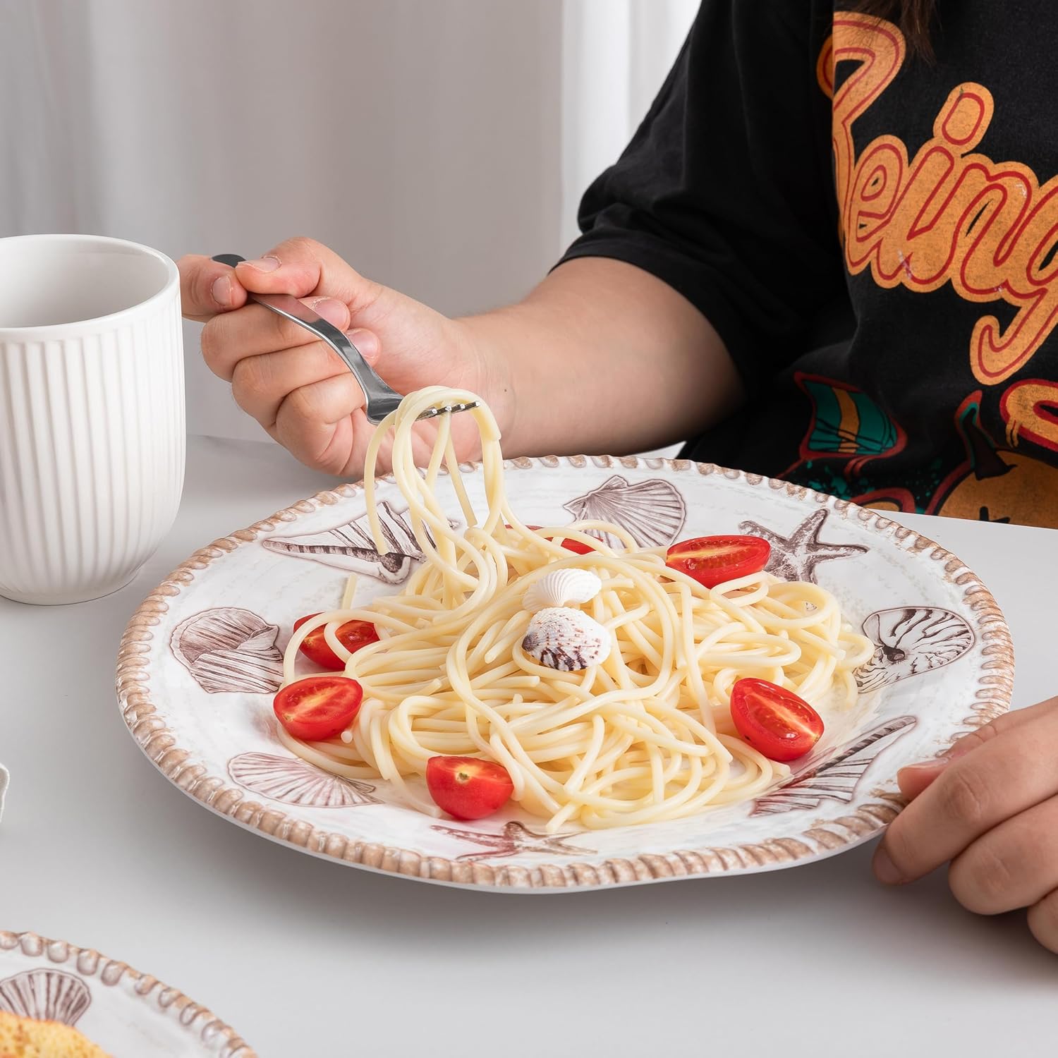 Melamine Dinnerware Sets, 12 Piece Rustic Oceanic Kuwait Ubuy