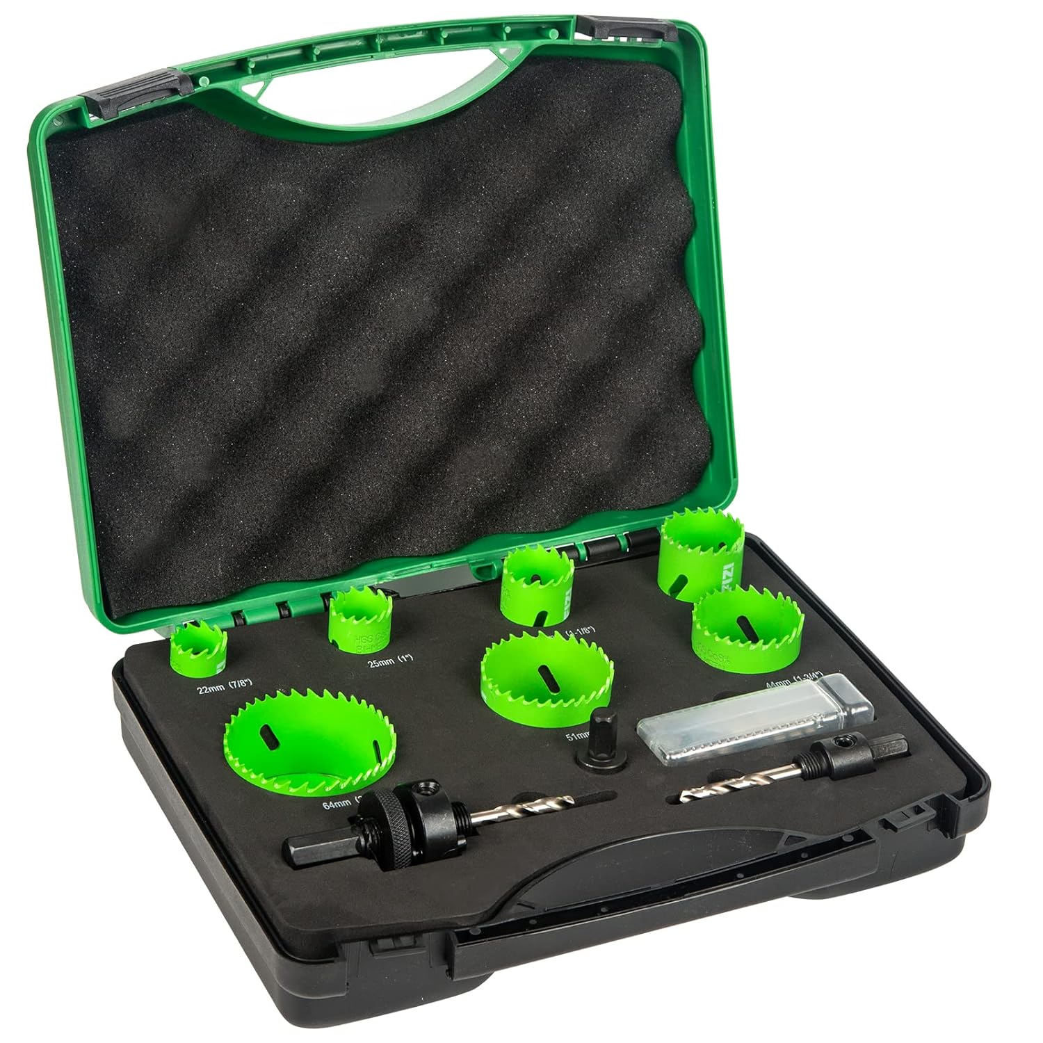 Hole Saw Kit 14 Pcs Hole Saw Set for Metal and Wood, General Purpose Bi-Metal Hole Saw Kits with 7/8" to 2-1/2"